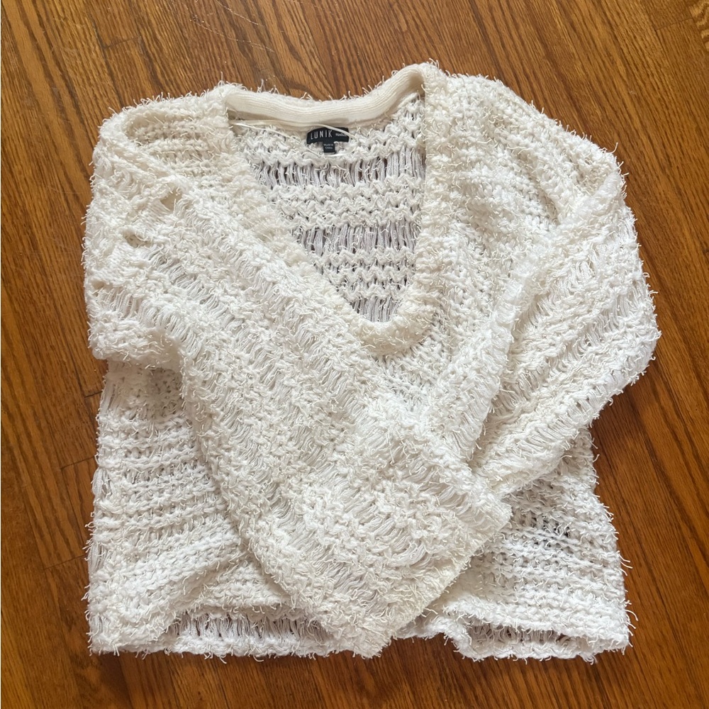 Cozy Cream V-Neck Sweater